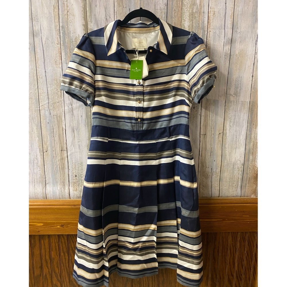 Kate Spade Navy & Cream Striped Dress